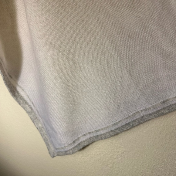 Vineyard Vines Striped Bottom Knit Poncho XS/S White & Grey - Picture 6 of 8